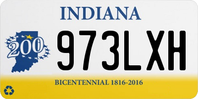 IN license plate 973LXH