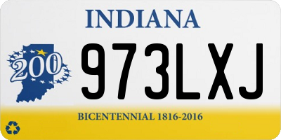 IN license plate 973LXJ