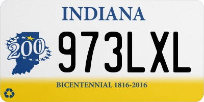 IN license plate 973LXL