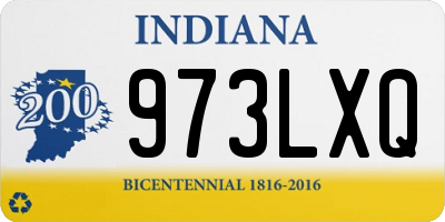 IN license plate 973LXQ