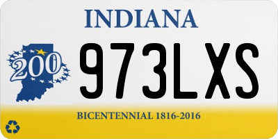 IN license plate 973LXS