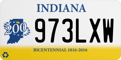 IN license plate 973LXW