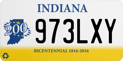IN license plate 973LXY