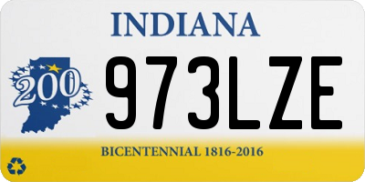 IN license plate 973LZE