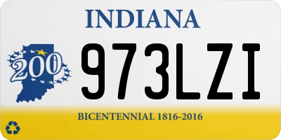 IN license plate 973LZI