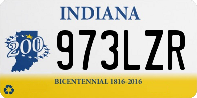 IN license plate 973LZR