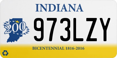 IN license plate 973LZY