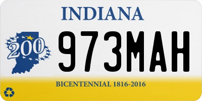 IN license plate 973MAH