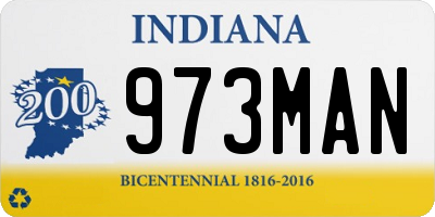 IN license plate 973MAN