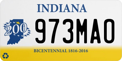 IN license plate 973MAO
