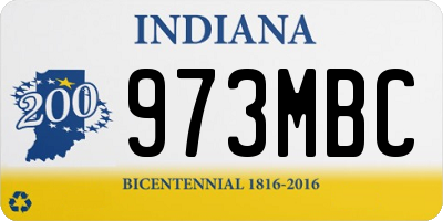 IN license plate 973MBC