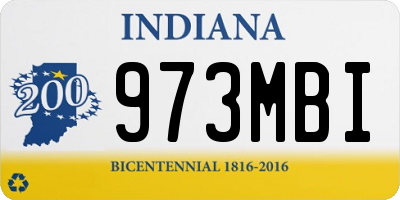IN license plate 973MBI