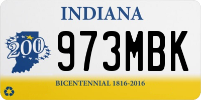 IN license plate 973MBK