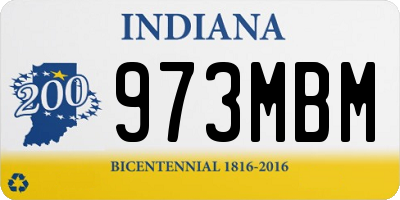 IN license plate 973MBM