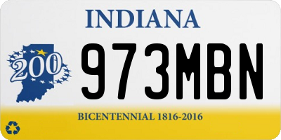 IN license plate 973MBN