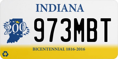 IN license plate 973MBT