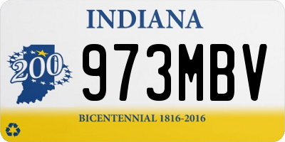 IN license plate 973MBV