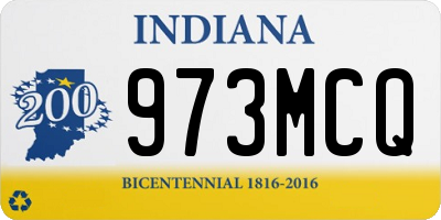 IN license plate 973MCQ