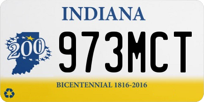 IN license plate 973MCT