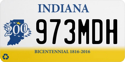 IN license plate 973MDH