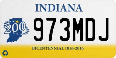 IN license plate 973MDJ