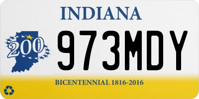 IN license plate 973MDY