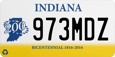 IN license plate 973MDZ