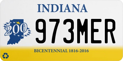 IN license plate 973MER