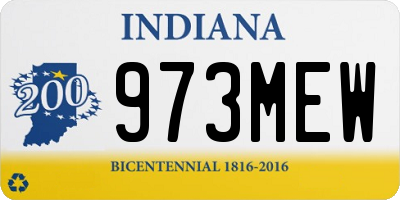 IN license plate 973MEW