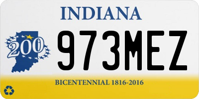 IN license plate 973MEZ