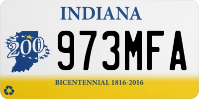 IN license plate 973MFA