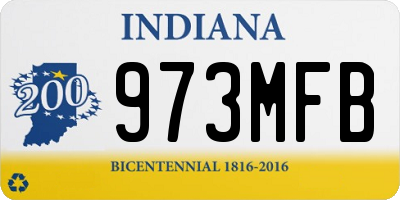 IN license plate 973MFB