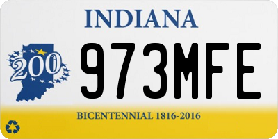 IN license plate 973MFE