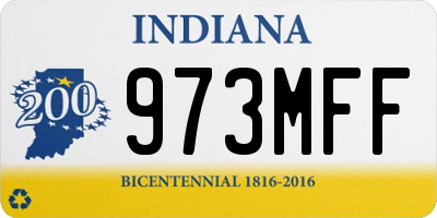 IN license plate 973MFF