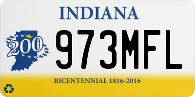 IN license plate 973MFL