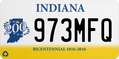 IN license plate 973MFQ