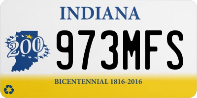 IN license plate 973MFS