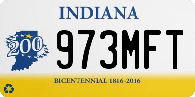 IN license plate 973MFT