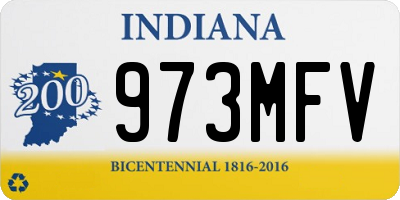 IN license plate 973MFV
