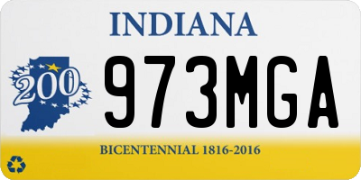 IN license plate 973MGA