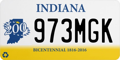 IN license plate 973MGK