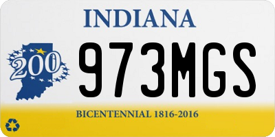 IN license plate 973MGS