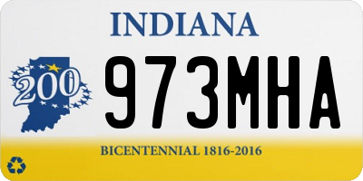 IN license plate 973MHA