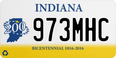 IN license plate 973MHC