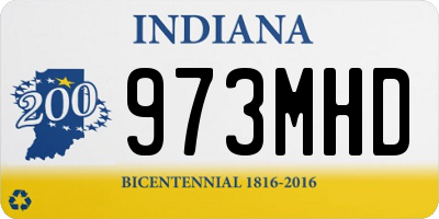 IN license plate 973MHD