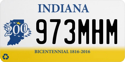 IN license plate 973MHM