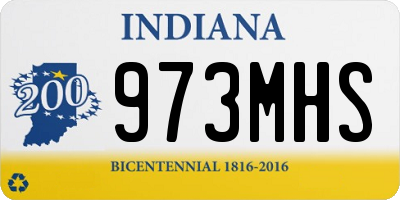 IN license plate 973MHS