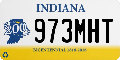 IN license plate 973MHT