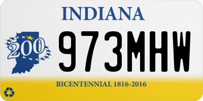 IN license plate 973MHW