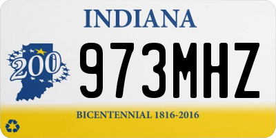 IN license plate 973MHZ